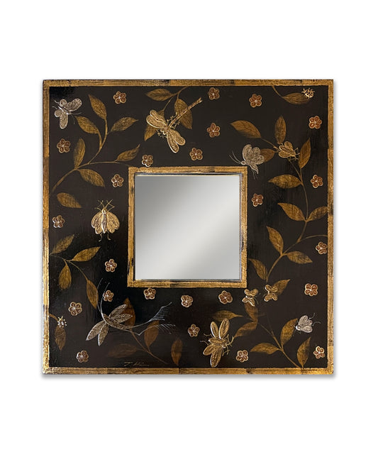 mirror with insect pattern